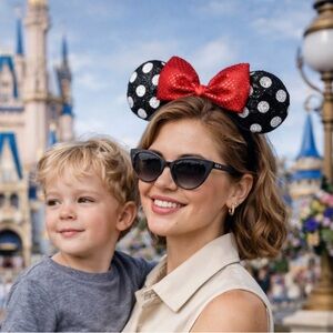 Sequined Minnie mouse ears